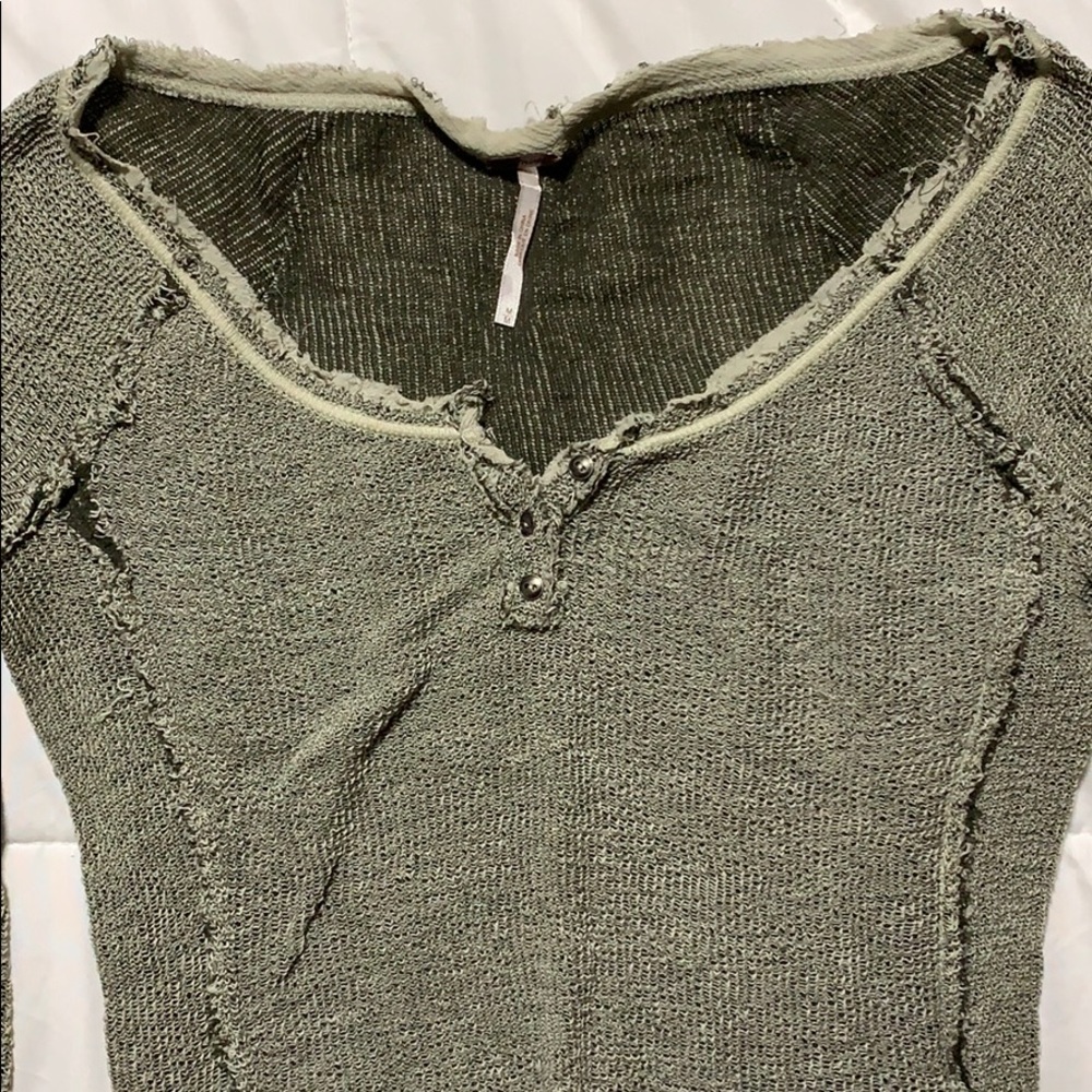Free people Army Green long sleeve